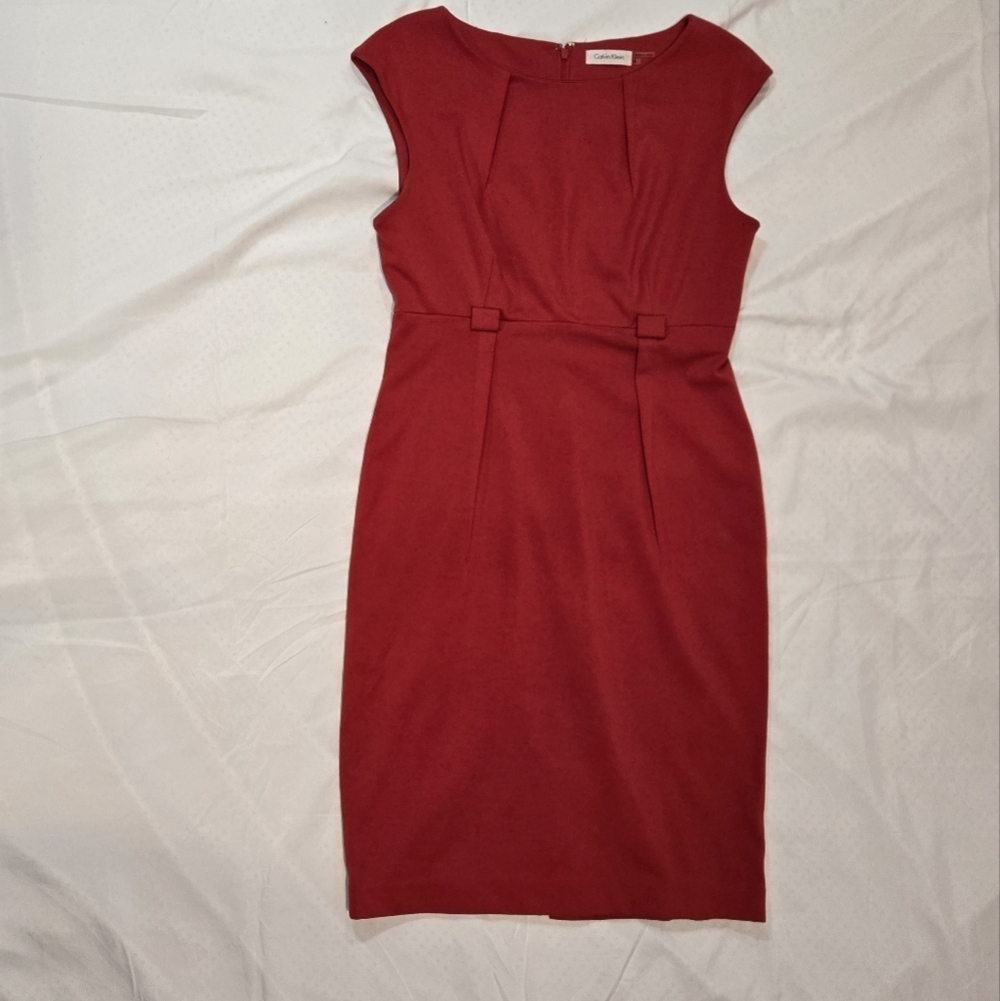 Calvin Klein Red Midi Dress